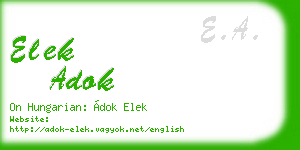 elek adok business card
